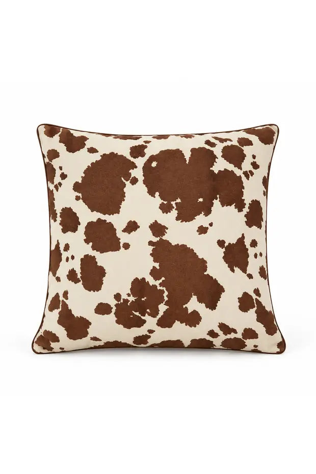 Cacao Kahverengi Desenli 45x45 cm Dekoratif Kırlent Kılıfı