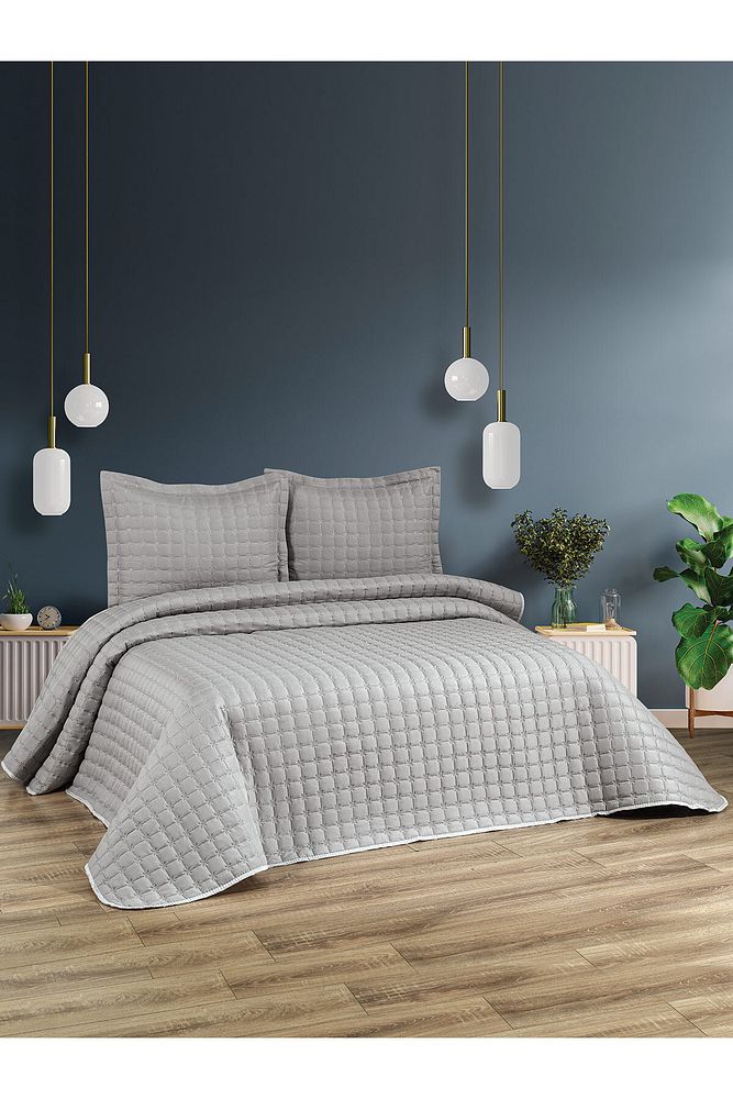 Aleda Kapitoneli 3 Parça Çift Kişilik Yatak Örtüsü Takımı