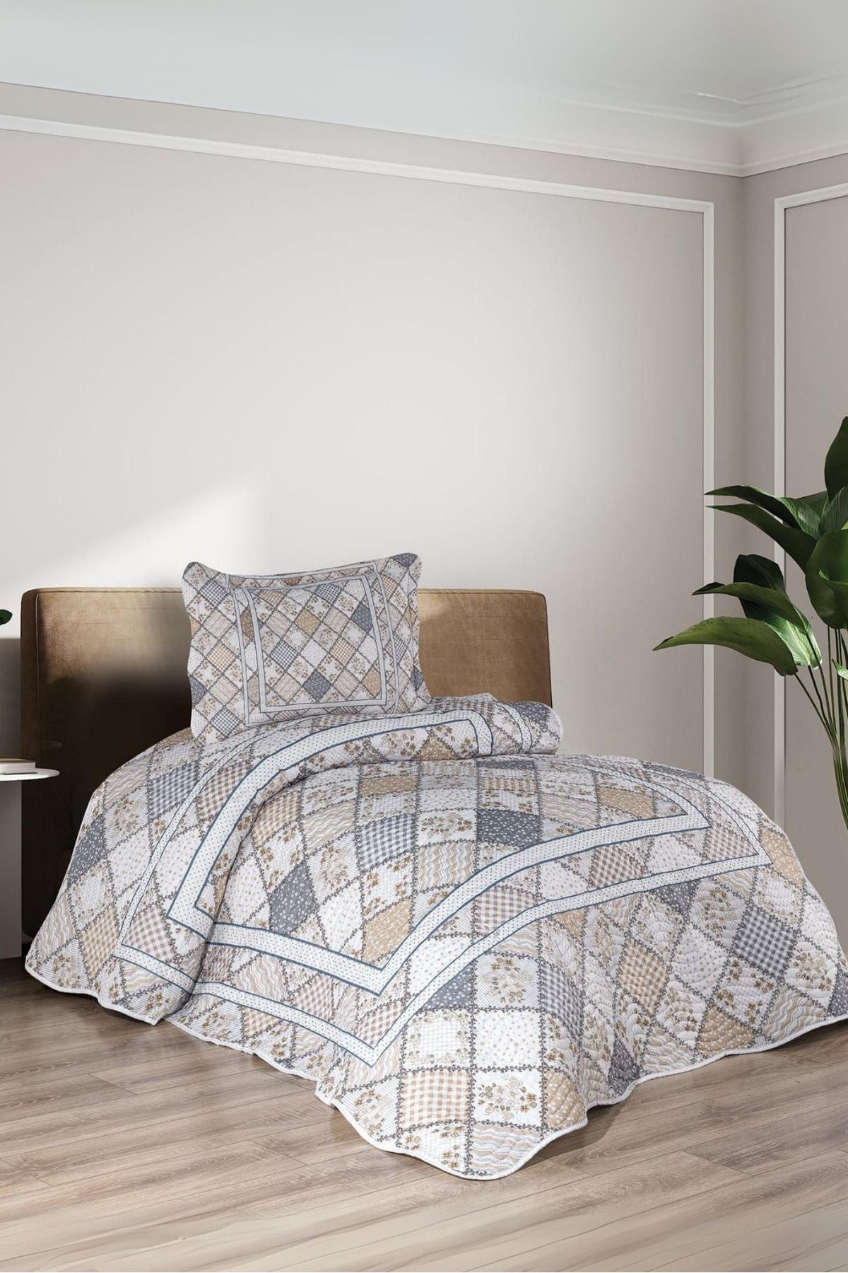 Luz Tek Kişilik 2 Parça Yatak Örtüsü Takımı - Pike set