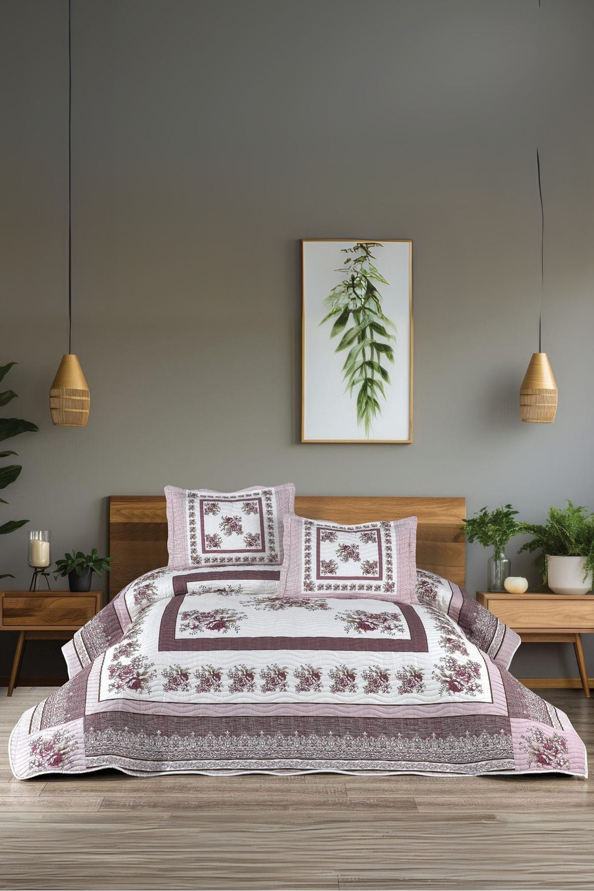 Solindra 3 Parça Çift Kişilik Yatak Örtüsü Takımı – Pike Set