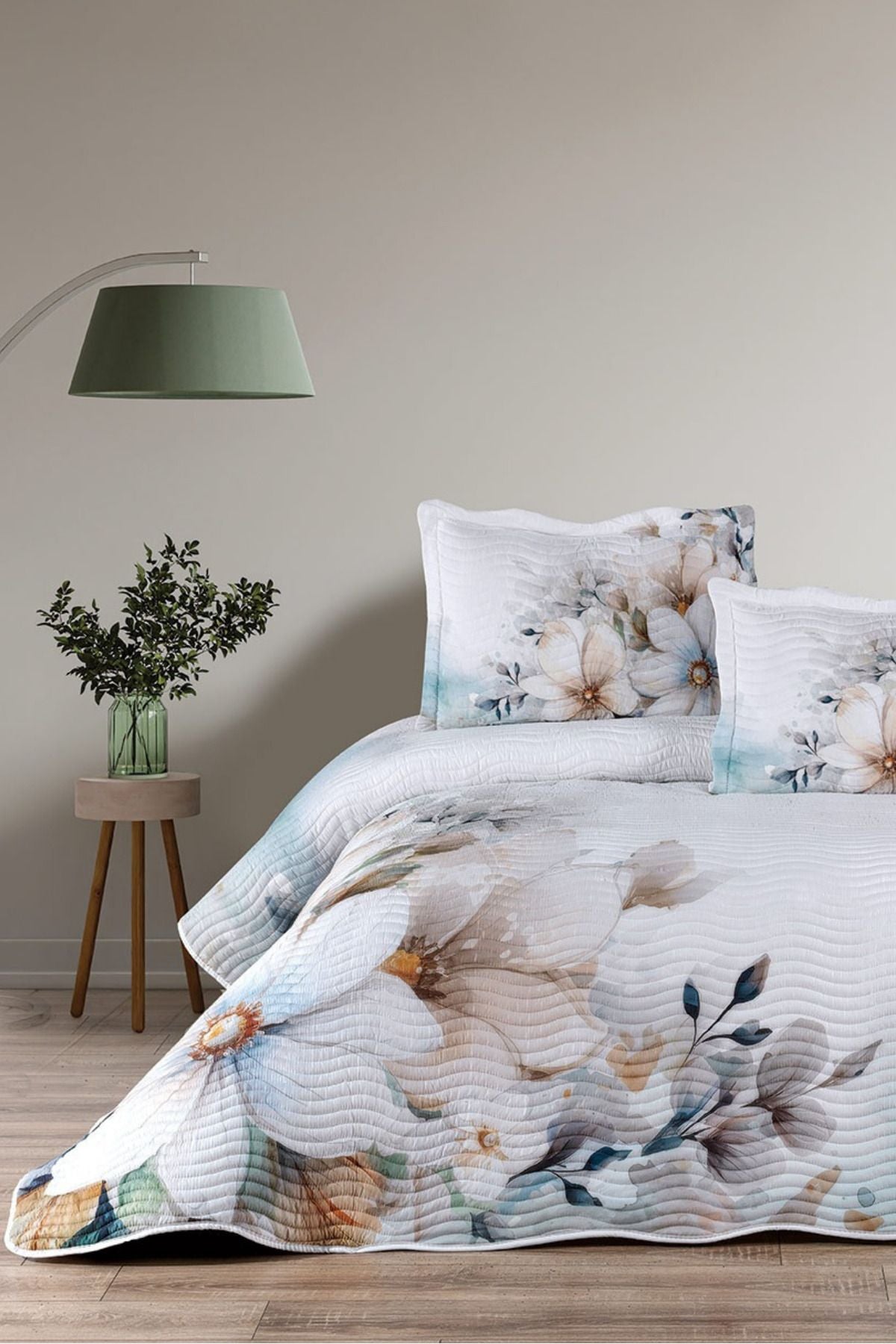 Longi 3 Parça Çift Kişilik Yatak Örtüsü Takımı – Pike Set