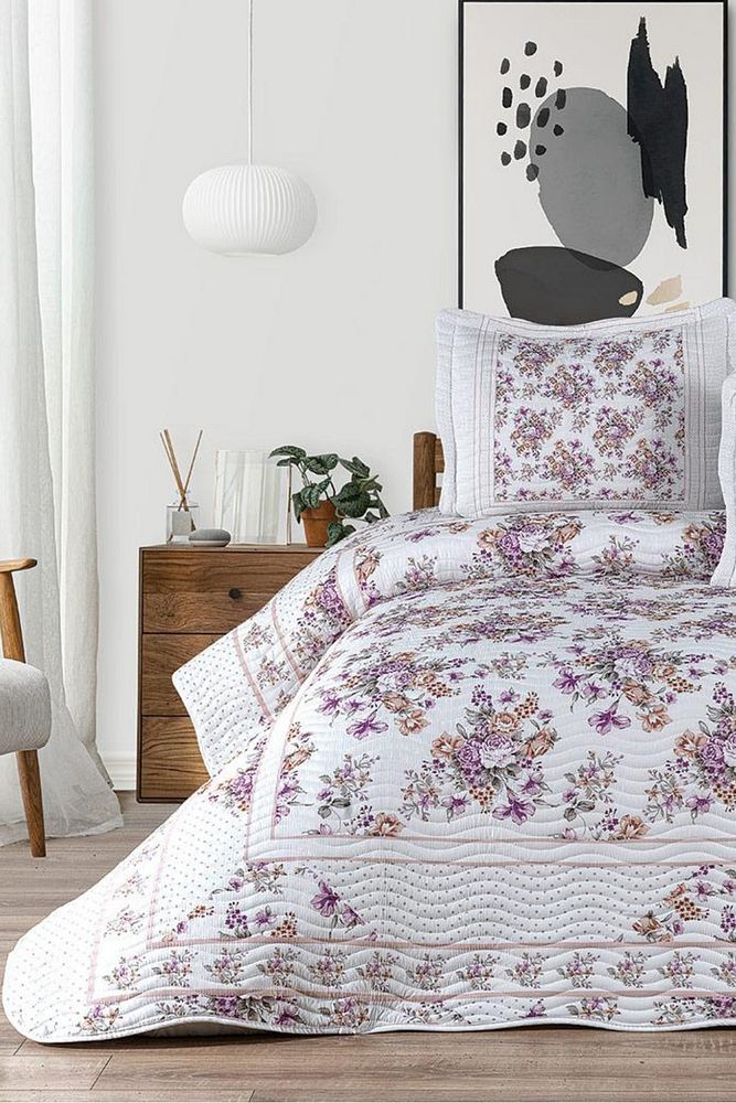 Azura 3 Parça Çift Kişilik Yatak Örtüsü Takımı – Pike Set