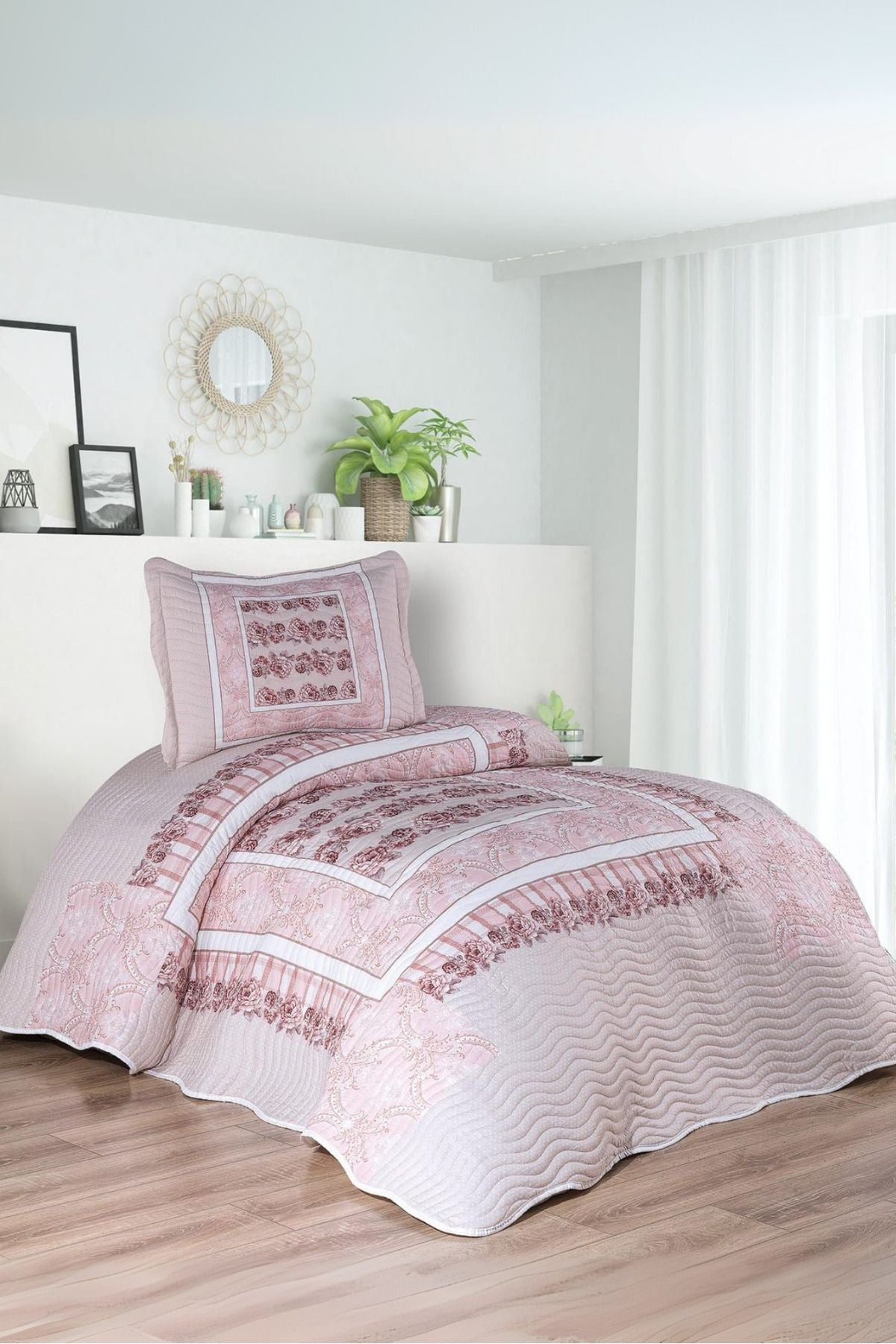 Ventora Tek Kişilik 2 Parça Yatak Örtüsü Takımı - Pike Set