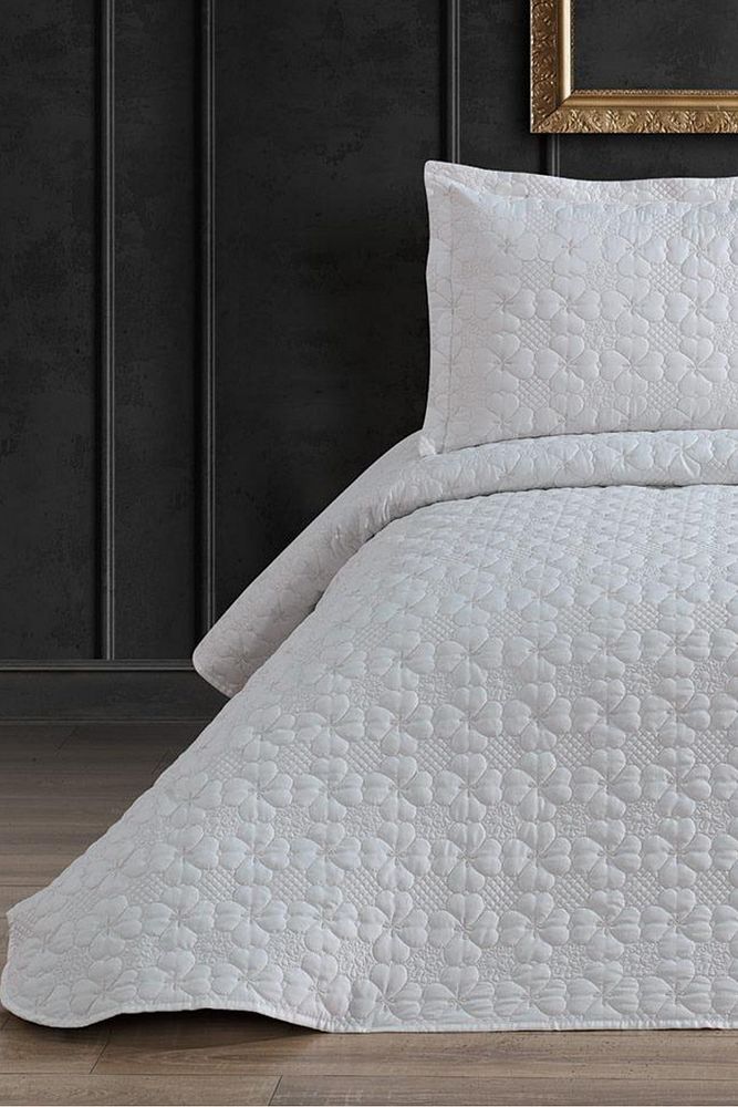 Lima 3 Parça Yatak Örtüsü Takımı – Çift Kişilik, Elyaf Dolgulu, Volanlı Yastık Kılıflı