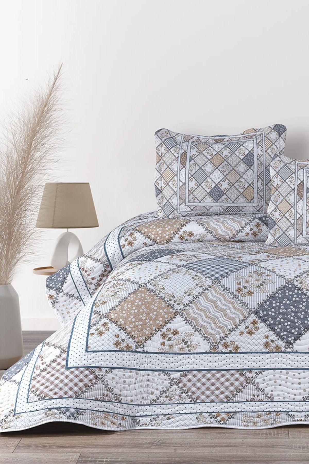 Luz 3 Parça Çift Kişilik Yatak Örtüsü Takımı – Pike Set