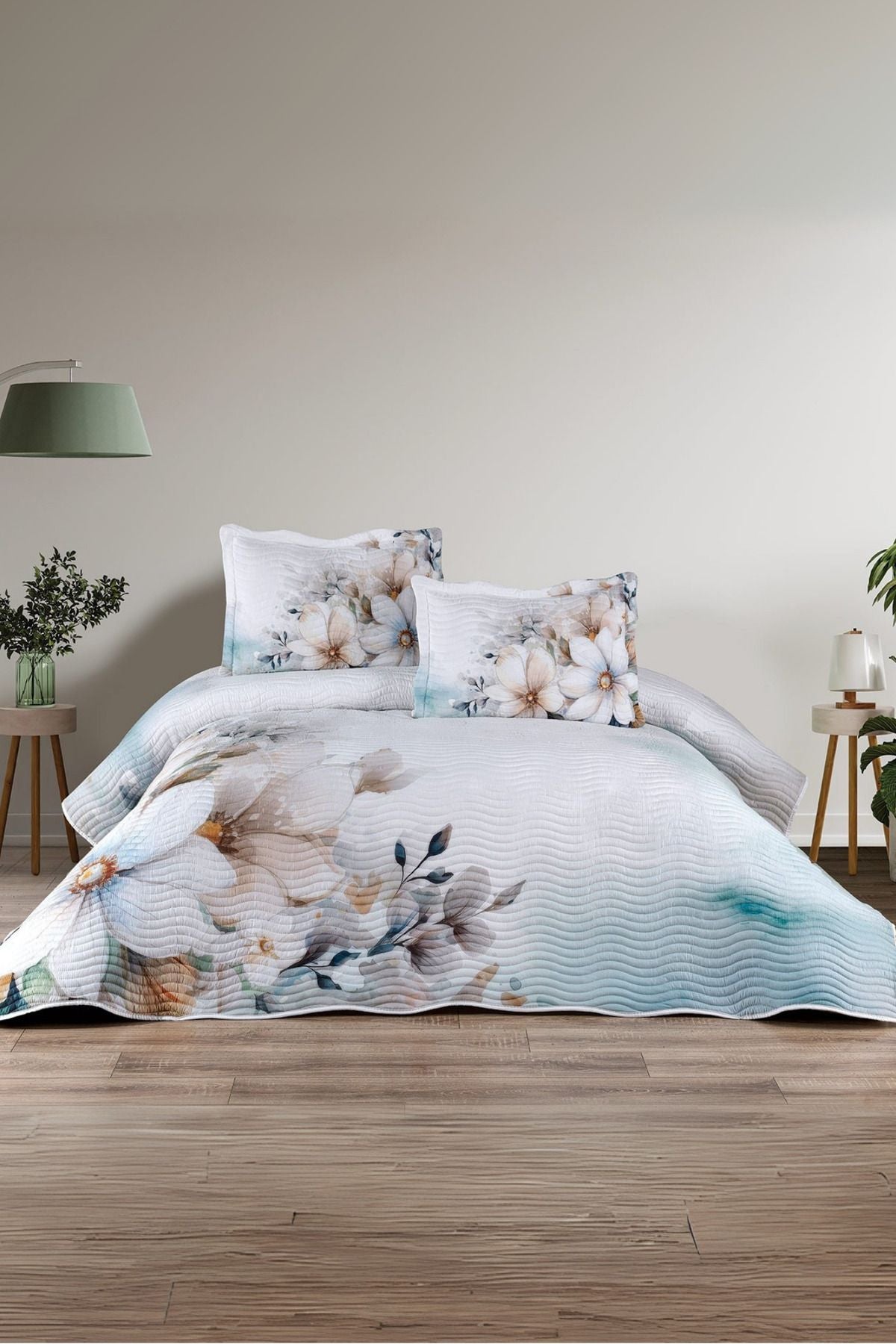 Longi 3 Parça Çift Kişilik Yatak Örtüsü Takımı – Pike Set