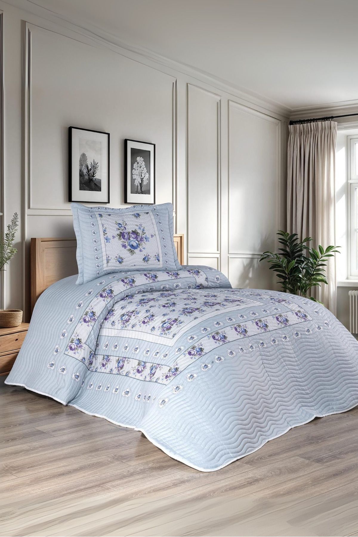 Orenda Tek Kişilik 2 Parça Yatak Örtüsü Takımı - Pike set