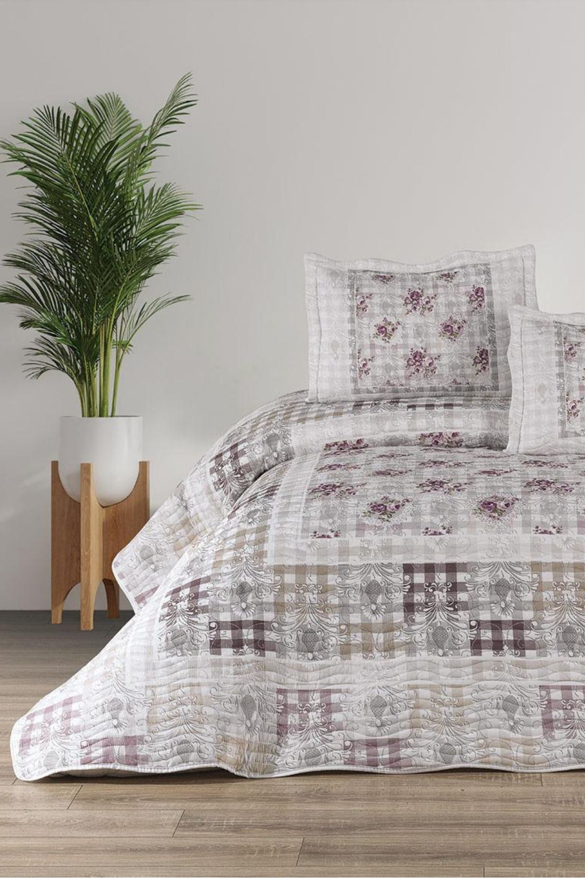 Nivalis 3 Parça Çift Kişilik Yatak Örtüsü Takımı – Pike Set