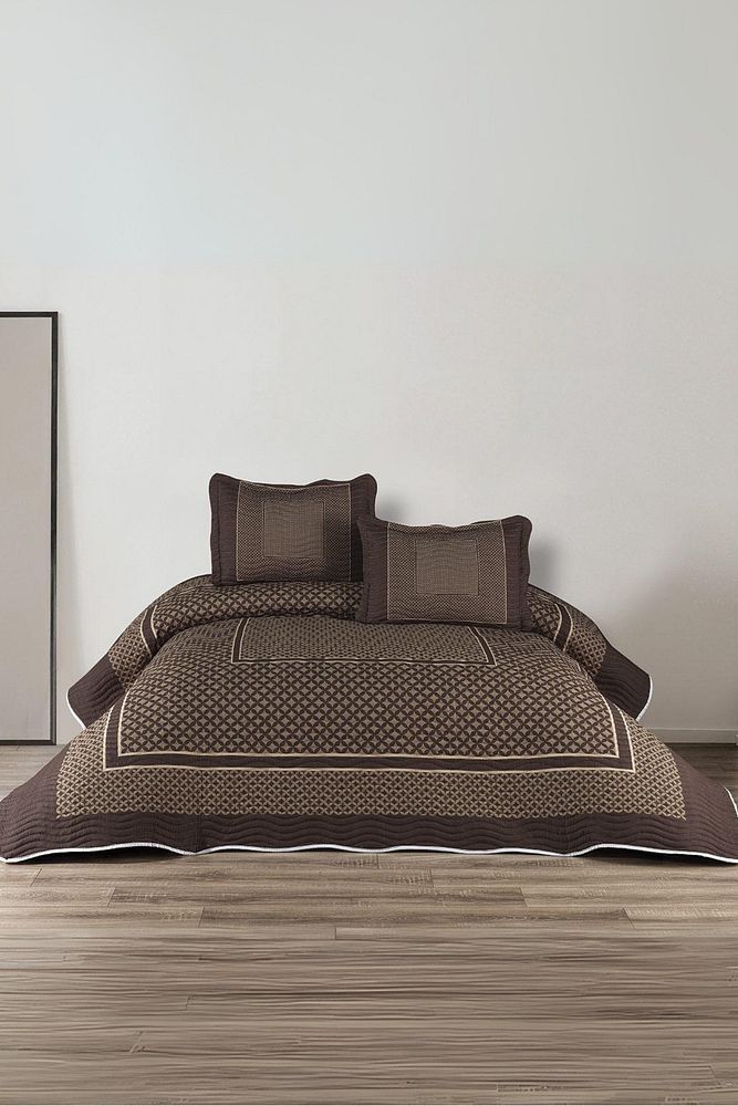 Melina 3 Parça Çift Kişilik Yatak Örtüsü Takımı – Pike Set