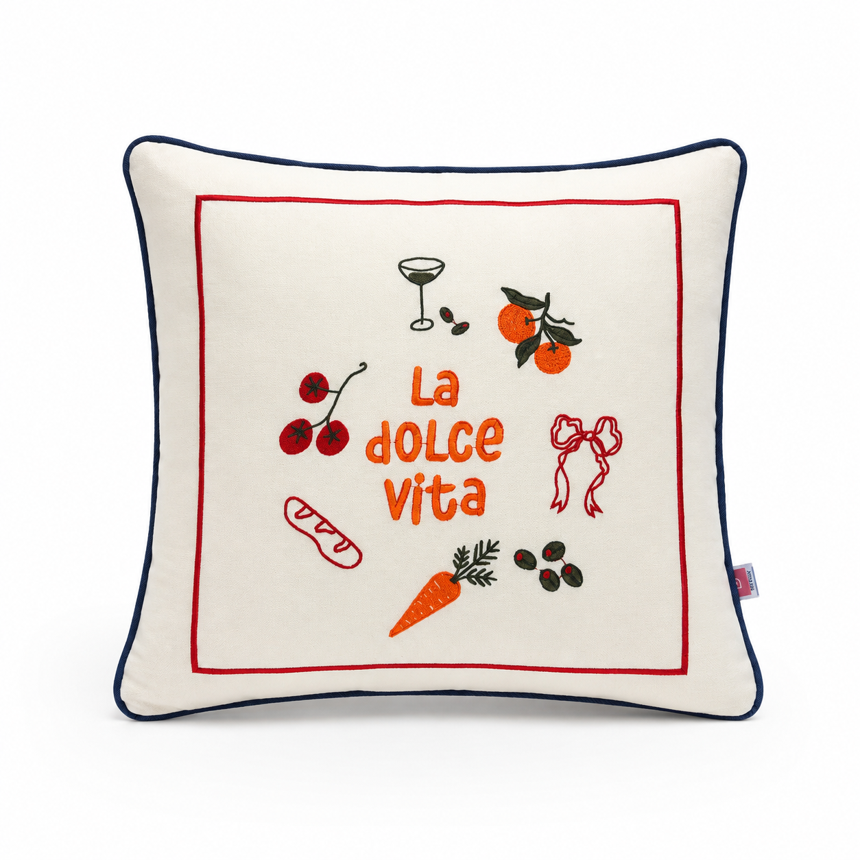 La Dolce Vita 45 x 45 Nakışlı Kırlent Kılıfı