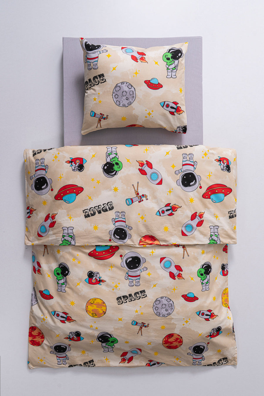 Astronot %100 Pamuk Nevresim Takımı