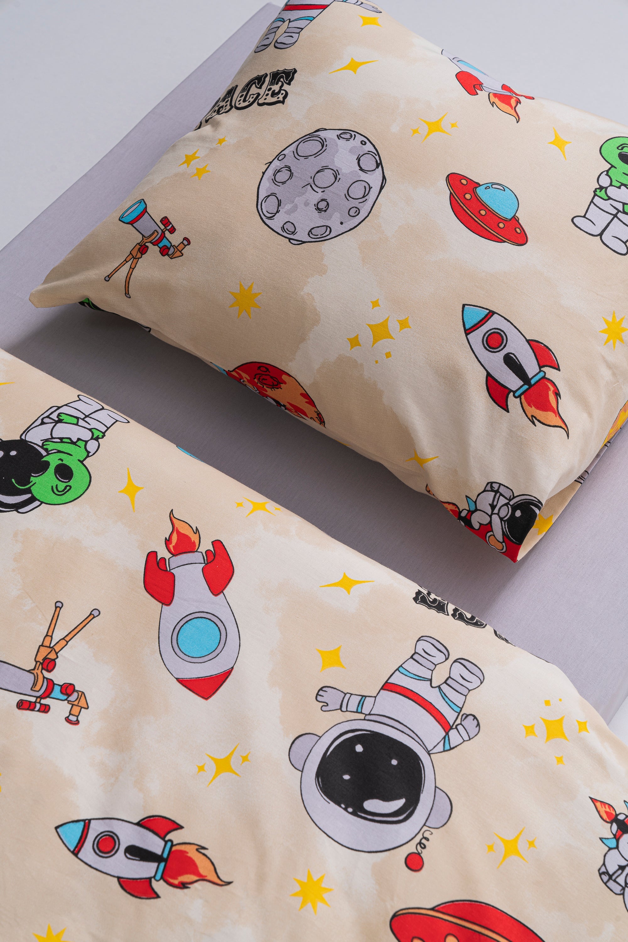 Astronot %100 Pamuk Nevresim Takımı