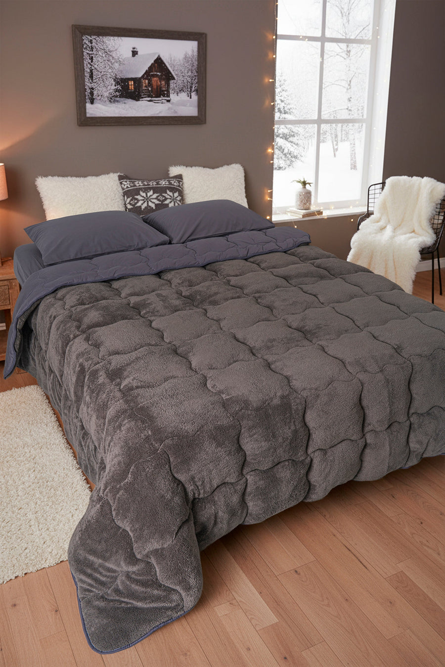 Sherpa Tek Kişilik Comforter Set