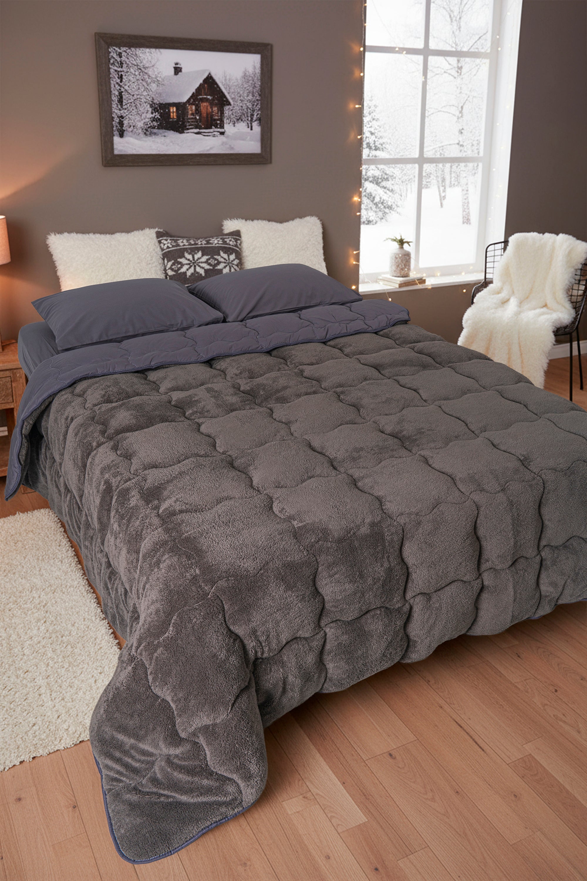 Sherpa Çift Kişilik Comforter Set
