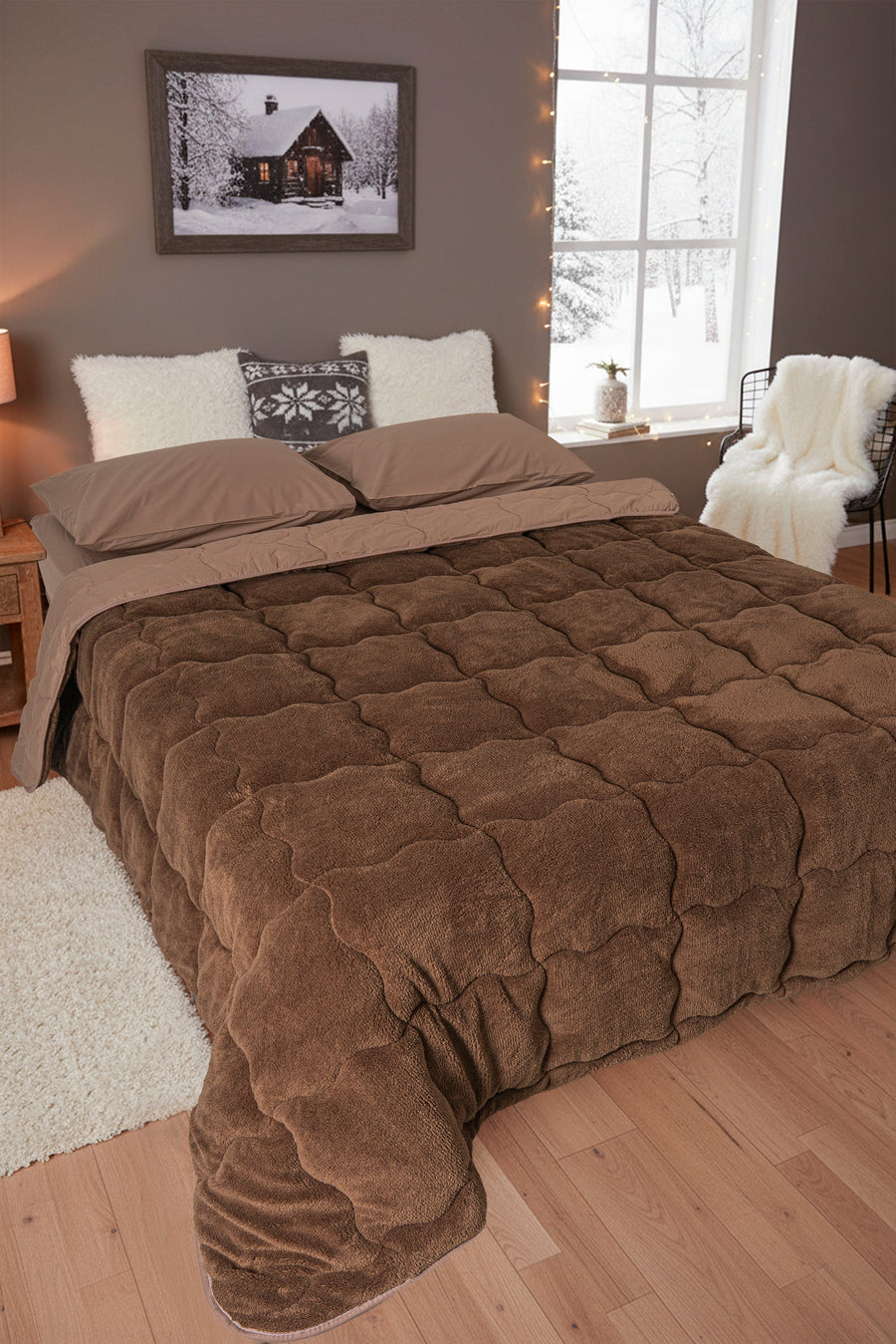 Sherpa Tek Kişilik Comforter Set