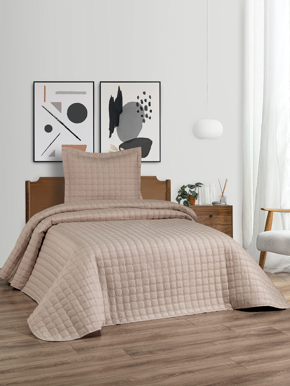 Aleda Kapitoneli 2 Parça Tek Kişilik Yatak Örtüsü Takımı