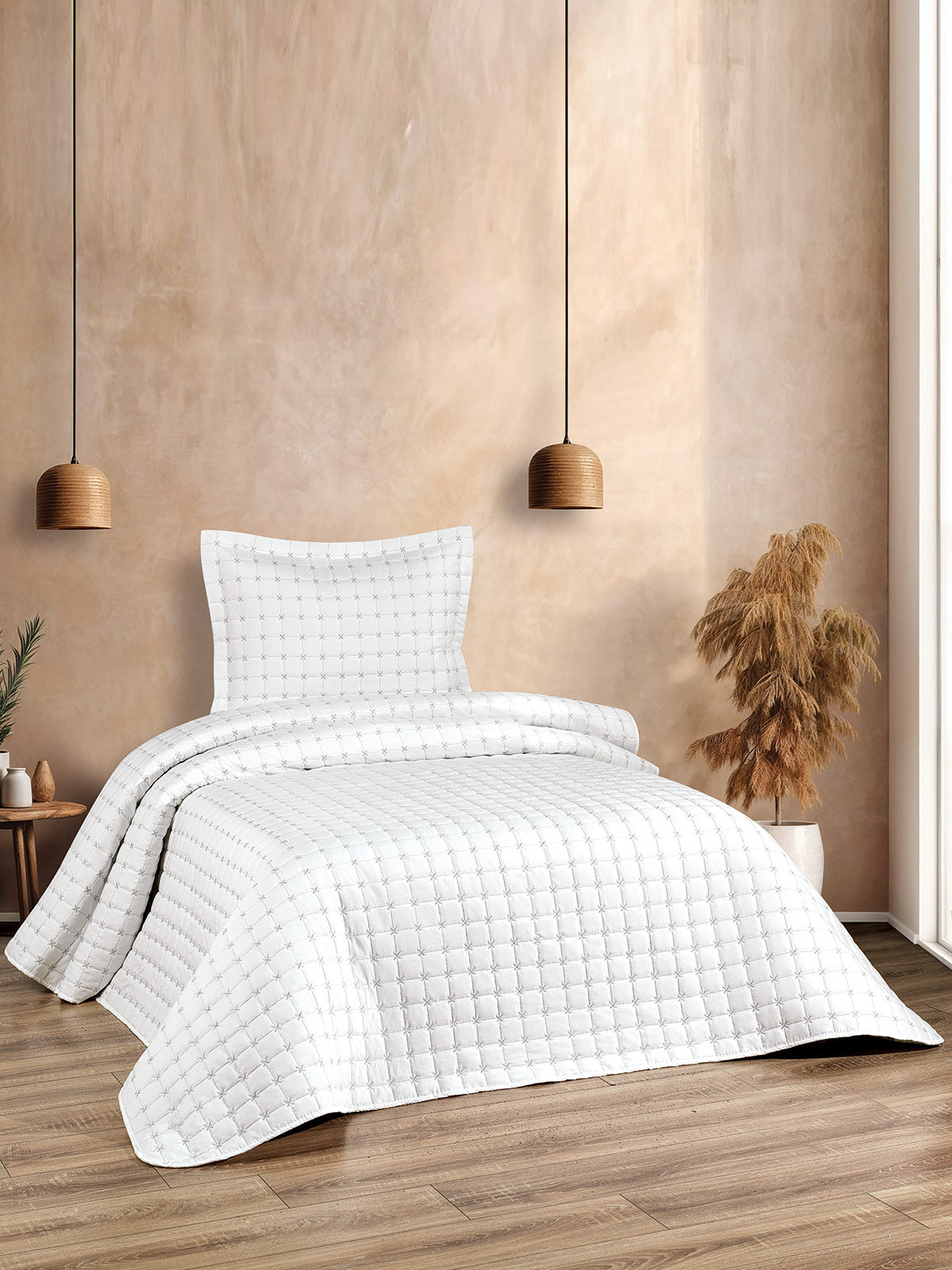 Aleda Kapitoneli 2 Parça Tek Kişilik Yatak Örtüsü Takımı