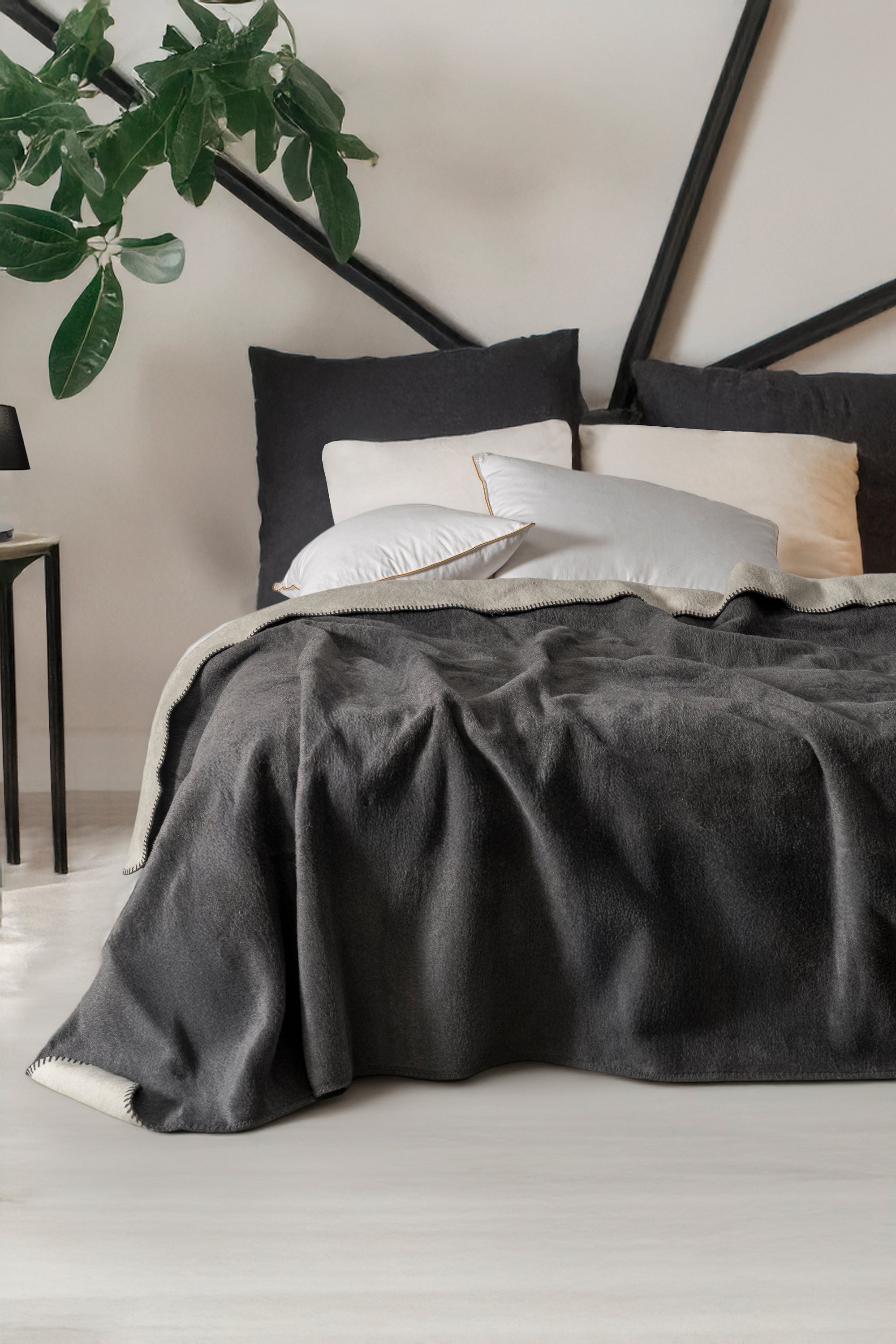 Kıvrıl Çift Taraflı Çoban Dikişli Battaniye Tek Kişilik 150x200 cm