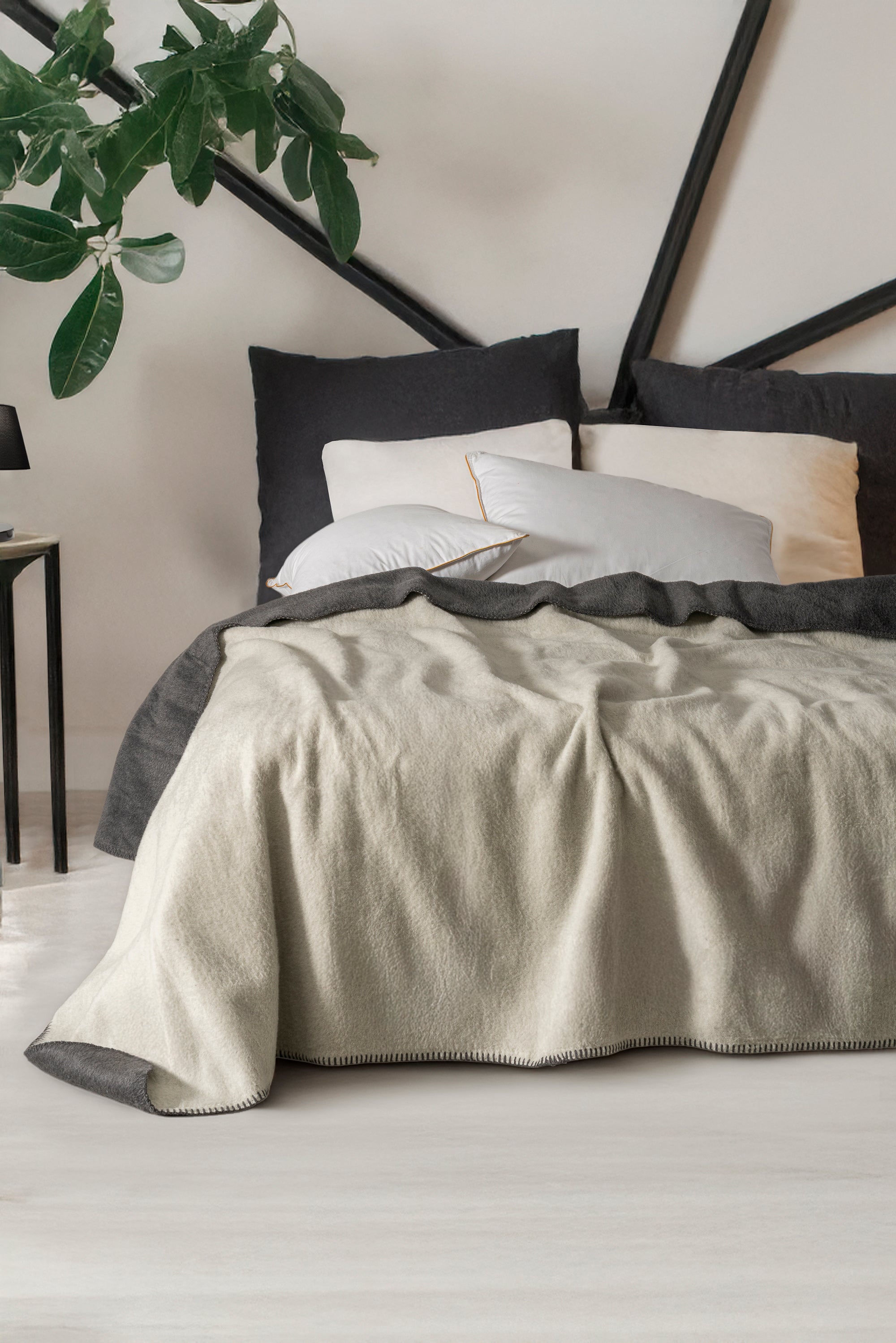 Kıvrıl Çift Taraflı Çoban Dikişli Battaniye Tek Kişilik 150x200 cm