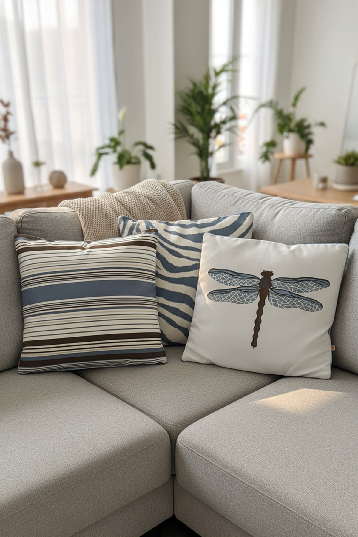 Lior Üçlü Set Kırlent Kılıfı 45x45 cm