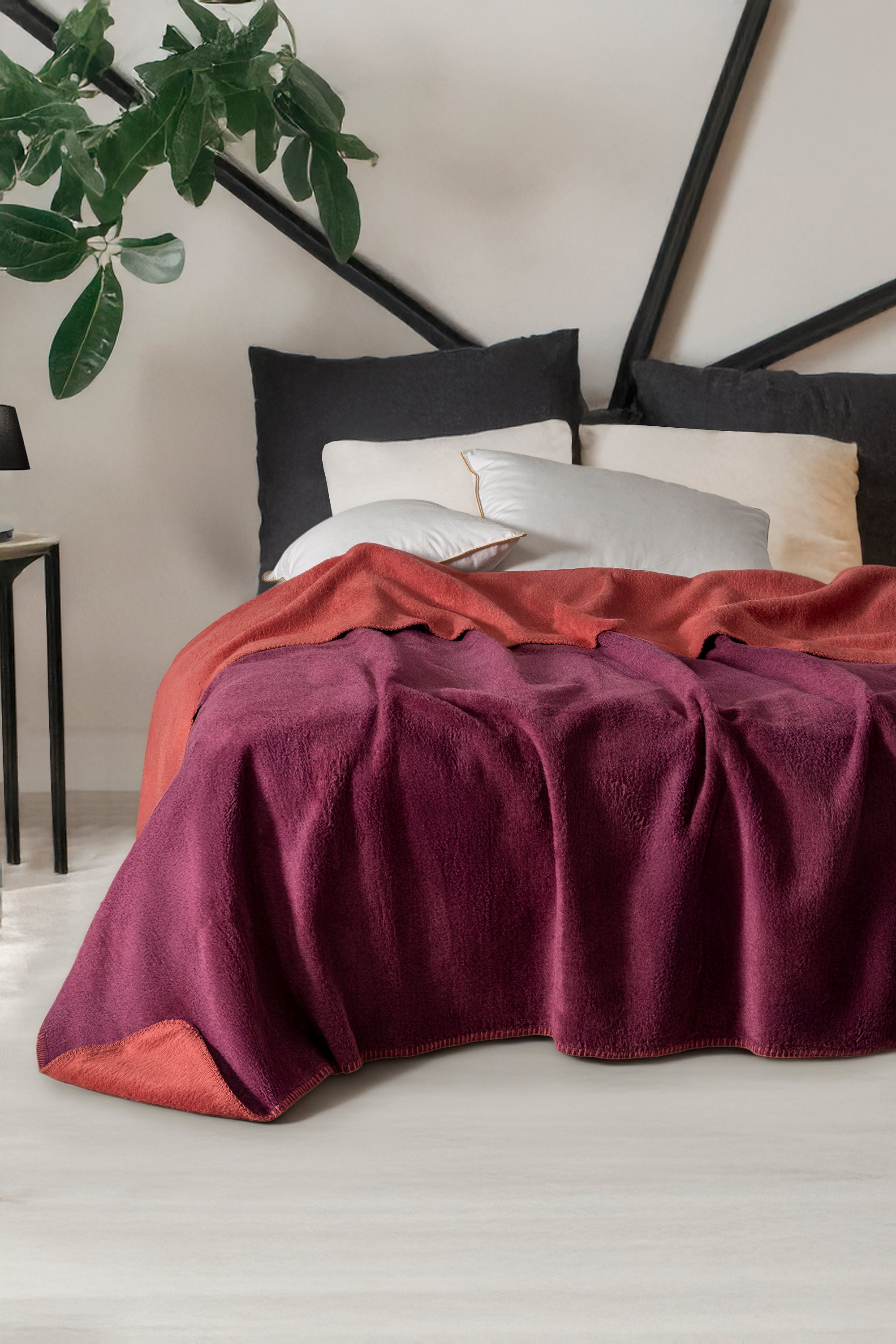 Kıvrıl Çift Taraflı Çoban Dikişli Battaniye Tek Kişilik 150x200 cm