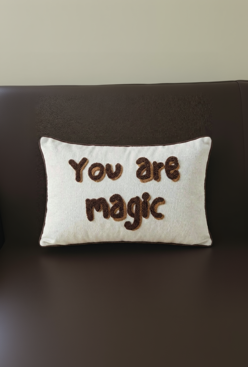 Magic Süzene Kahverengi Kırlent Kılıfı