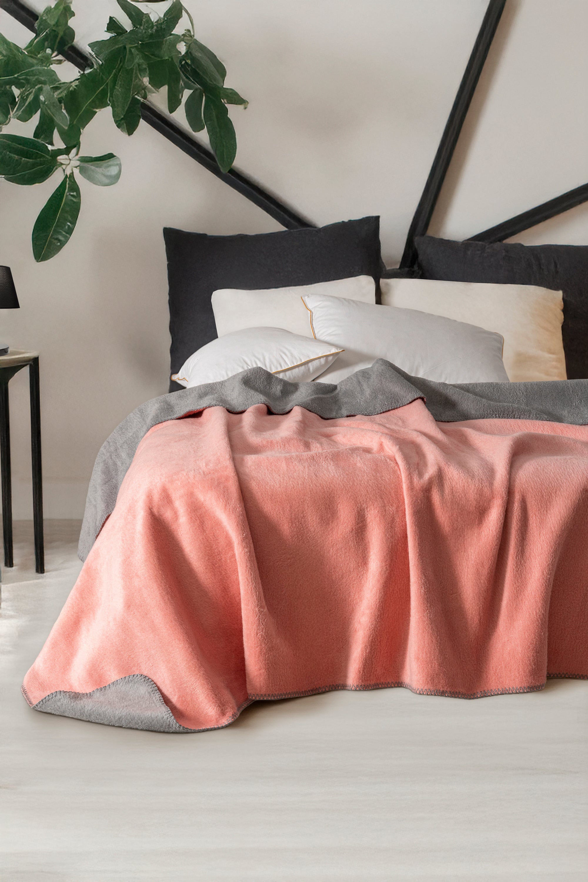 Kıvrıl Çift Taraflı Çoban Dikişli Battaniye Tek Kişilik 150x200 cm