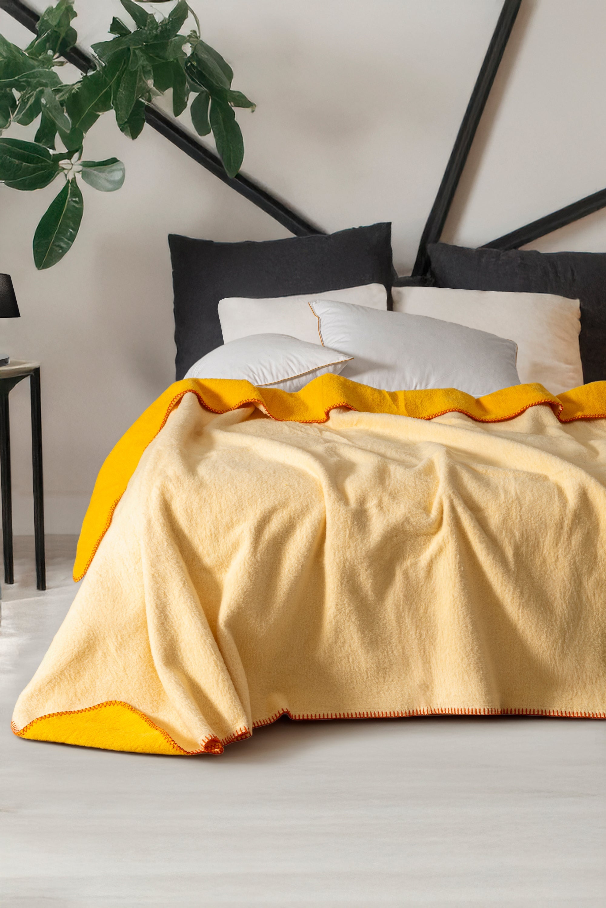 Kıvrıl Çift Taraflı Çoban Dikişli Battaniye Tek Kişilik 150x200 cm