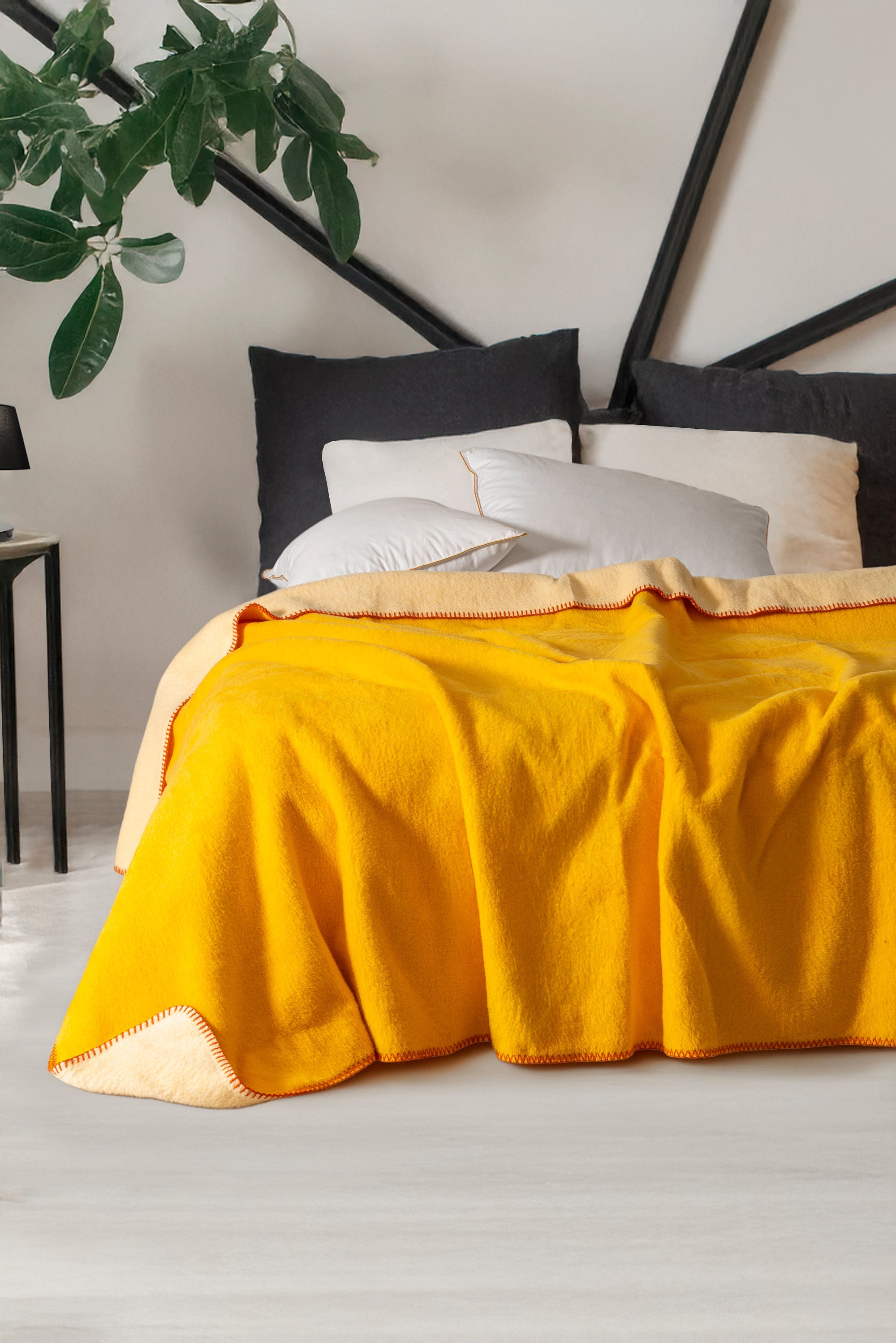 Kıvrıl Çift Taraflı Çoban Dikişli Battaniye Tek Kişilik 150x200 cm